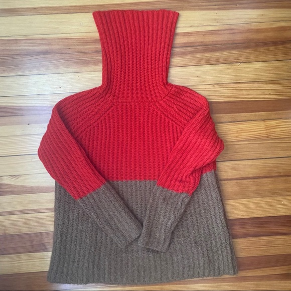 Madewell Chunky Color Block Turtleneck - Picture 1 of 5